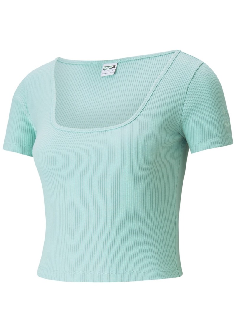 Puma Women's Classics Ribbed Fitted Top