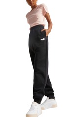 Puma Women's Embroidered-Logo Fleece Sweatpant Joggers - Frosted Dew