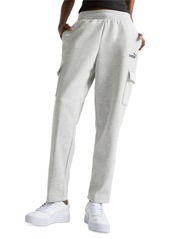 Puma Women's Essential+ Cargo Fleece Pants - Light Gray Heather