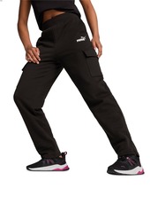 Puma Women's Essential+ Cargo Fleece Pants - Light Gray Heather