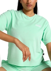 Puma Women's Essential Terry Cloth T-Shirt - Alpine Snow