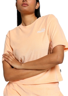 Puma Women's Essential Terry Cloth T-Shirt - Peach Fizz