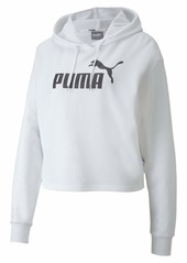 PUMA Women's Essentials+ Cropped Hoodie White