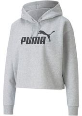 PUMA womens Essentials Cropped Logo Fleece Hoodie Hooded Sweatshirt   US