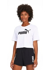PUMA Womens Essentials-Cropped T-Shirts White M