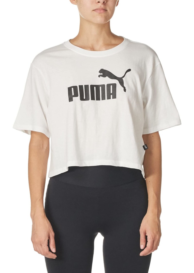 PUMA womens Essentials+ Cropped Tee T Shirt   US
