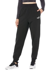 PUMA Women's Essentials+ Embroidery High Waist Fleece Pants Black