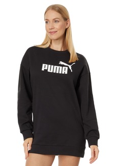 PUMA Women's Essentials Logo Crew Fleece Dress Black