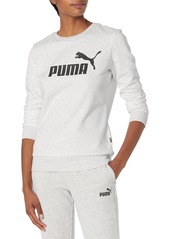 PUMA womens Essentials Logo Fleece Crew Pullover Sweater   US