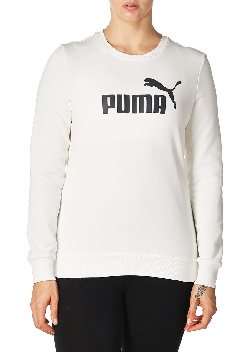 PUMA Women's Essentials Logo Fleece Sweatshirt White