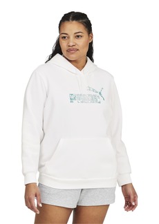 PUMA Women's Essentials+ Logo Hoodie White
