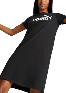 Puma Women's Essentials Logo Short-Sleeve French Terry Dress - Puma Black