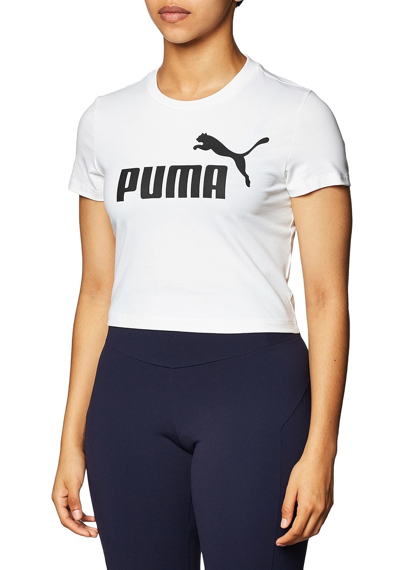 PUMA Women's Essentials Slim Logo Tee White