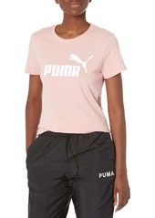 PUMA Women's Plus Size Essentials Logo Tee Bridal Rose White