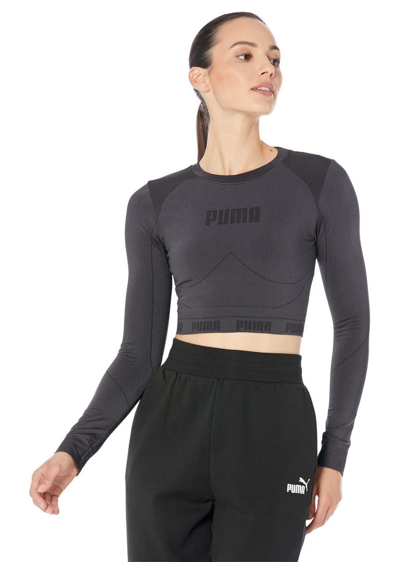 PUMA Women's Evoknit Long Sleeve Tee Black