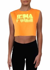 PUMA Women's Sleeveless Crop Top Orange pop XL