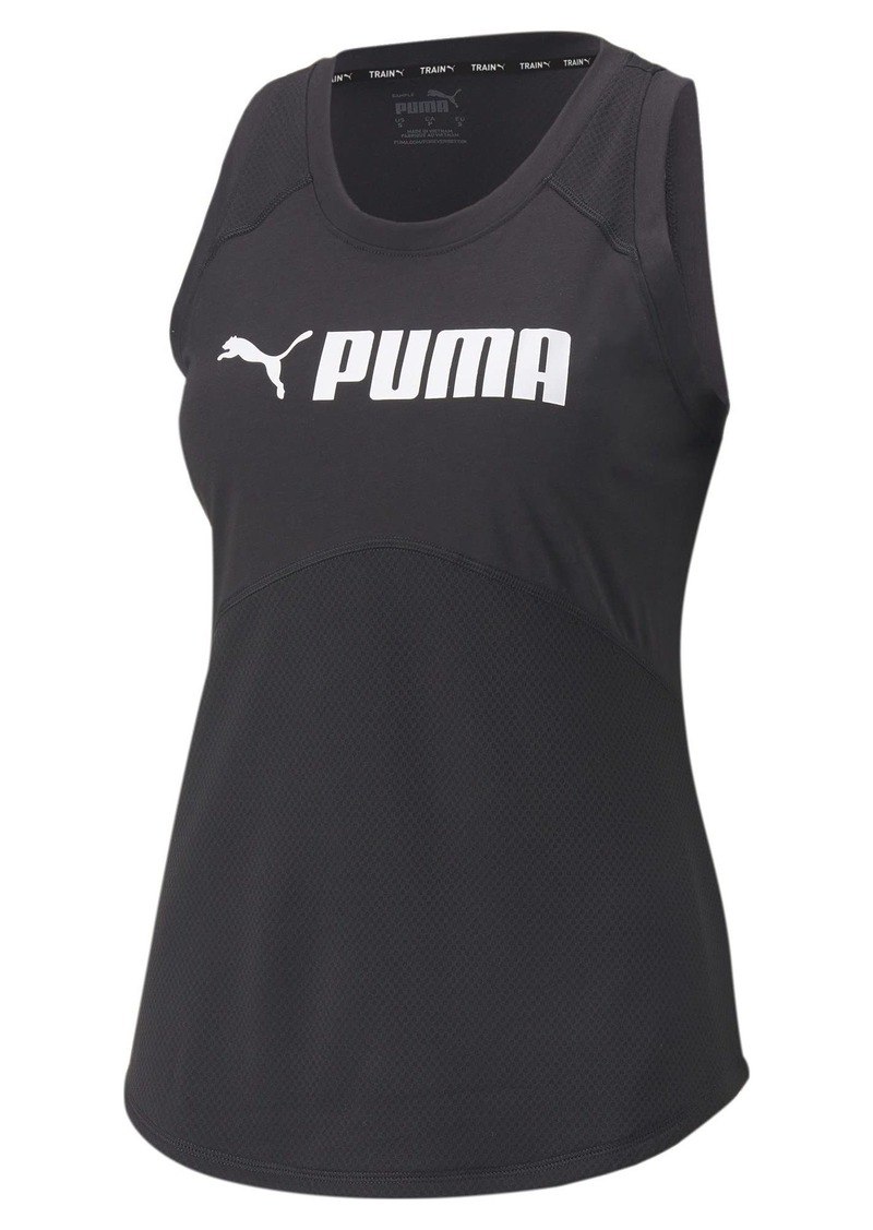 PUMA Women's Fit Logo Tank Black Black