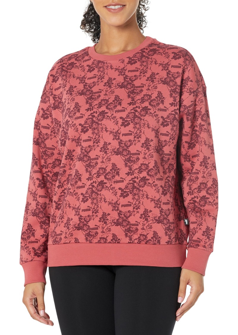 PUMA Women's Floral Crewneck Sweatshirt