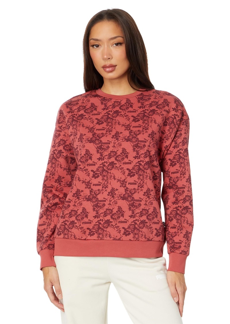 PUMA Women's Floral Crewneck Sweatshirt