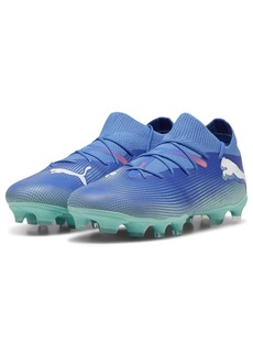 PUMA Women's Future 7 Match Firm Artificial Ground Soccer Cleats Sneaker Bluemazing White-Electric Peppermint