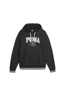 PUMA Women's Graphic Fleece Hoodie Black-AH 23 Squad