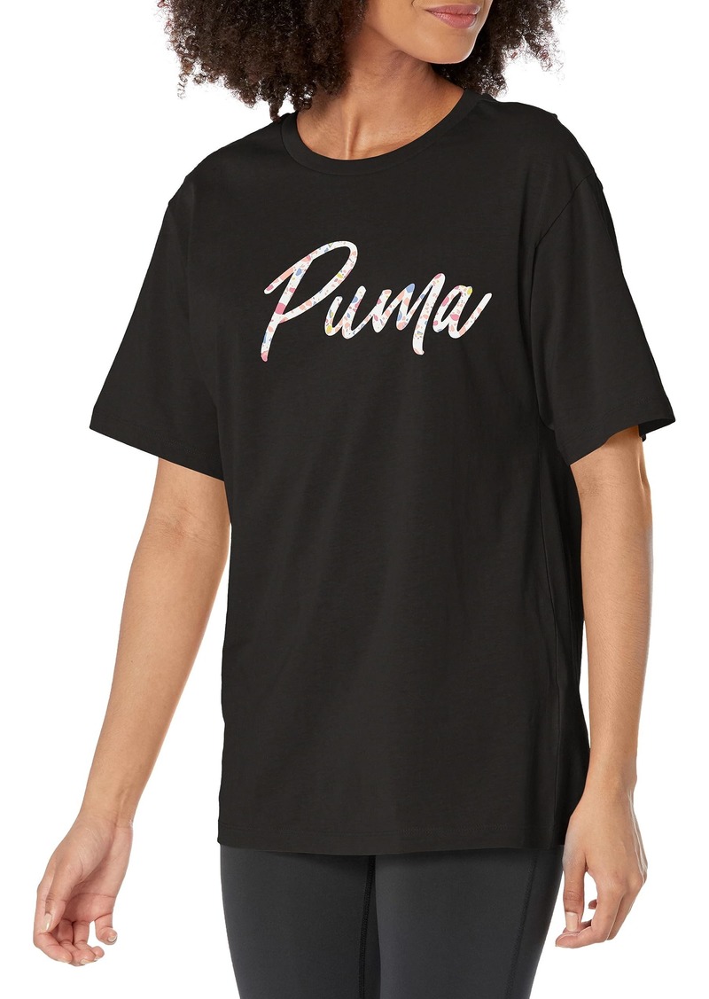 PUMA Women's Graphic Tee Black-AH23LI