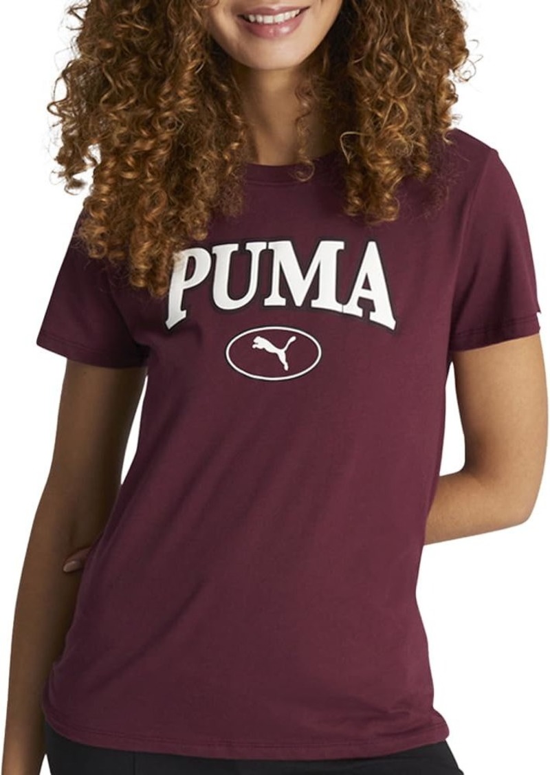 PUMA Women's Graphic Tee Dark Jasper-Squad