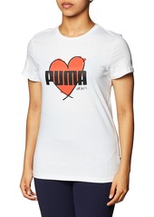 PUMA Women's Heart Tee White