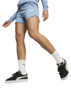 Puma Women's High-Rise French Terry Shorts - Zen Blue