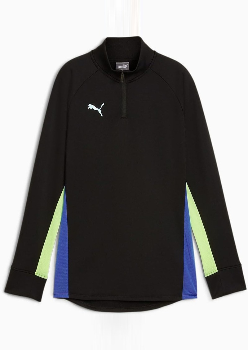 PUMA Women's individualBLAZE 1/4 Zip Top Black-Fizzy Apple