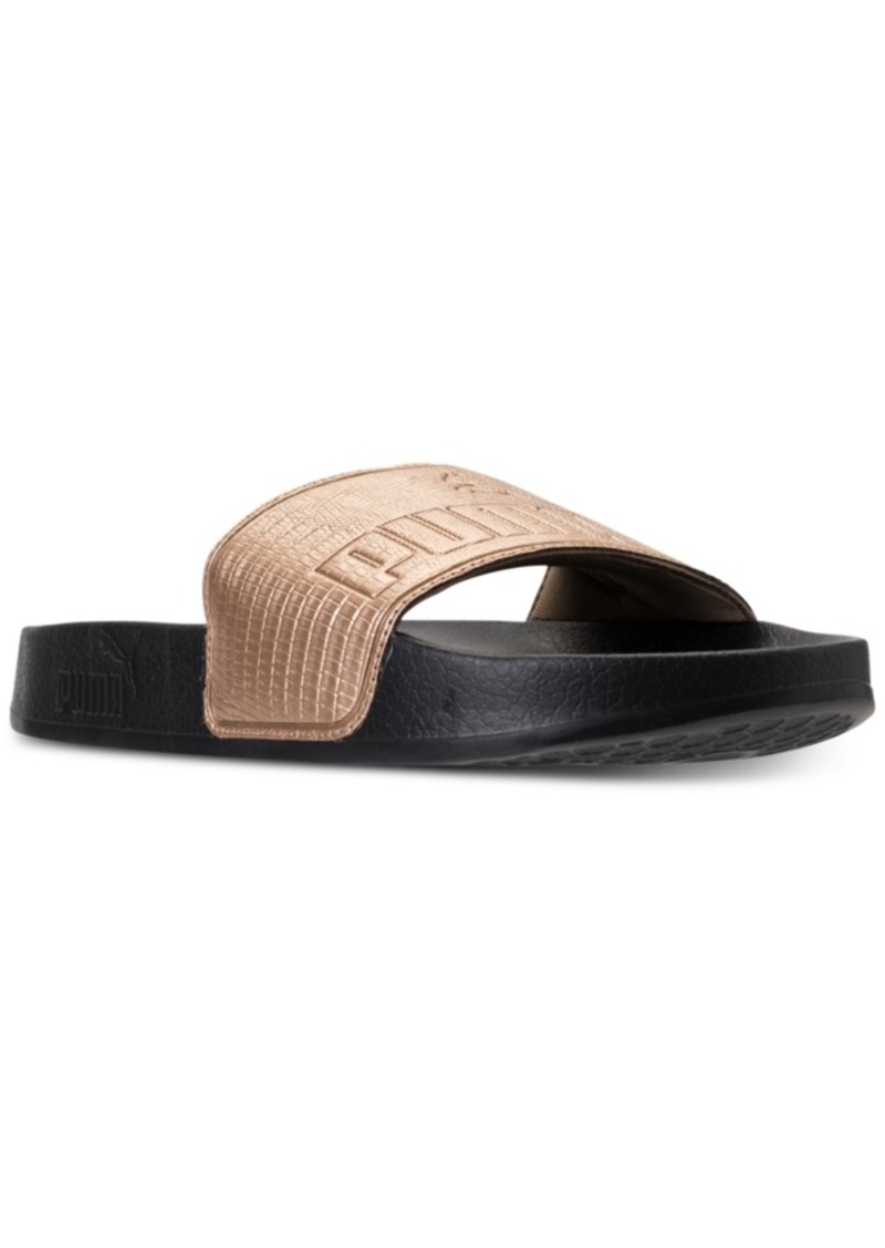 Puma Women's Leadcat Leather Slide Sandals from Finish Line