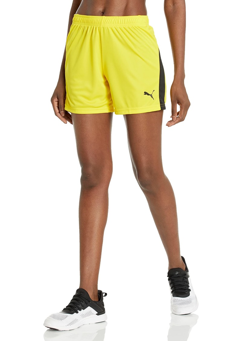 PUMA Women's Liga Shorts Cyber Yellow-Black