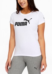 Puma Women's Essentials Graphic Short Sleeve T-Shirt - Black Heather