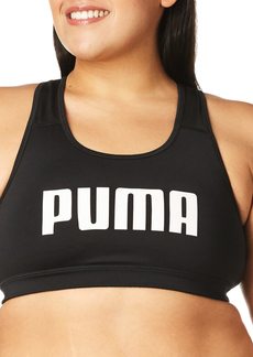 PUMA Women's 4 Keeps Bra Black-White Medium