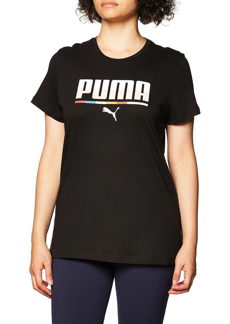 PUMA Women's Multicoloured Tee Black
