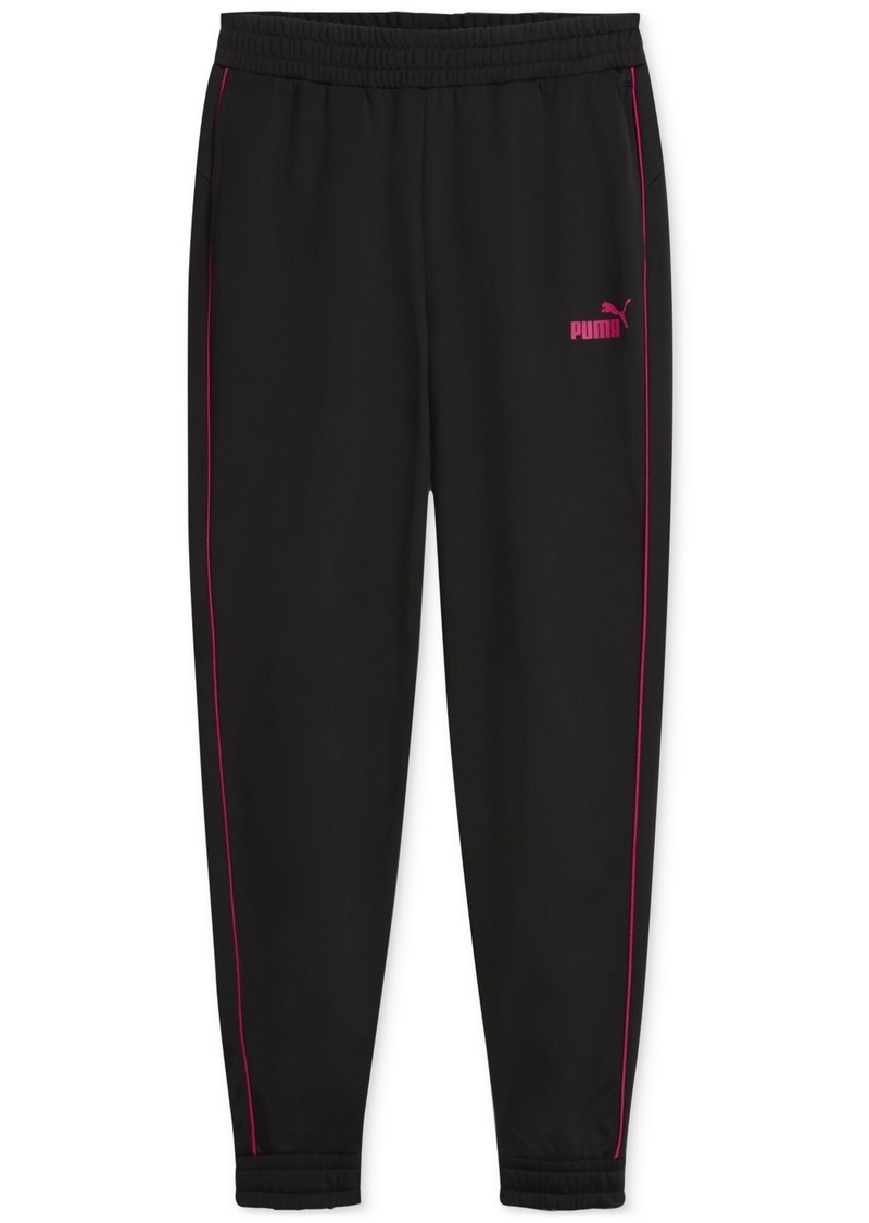 Puma Women's Piping Jogger Track Pants - Puma Black-garnet Rose