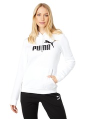 PUMA Women's Essentials Logo Fleece Hoodie White