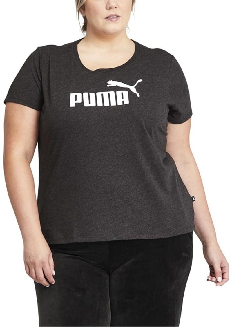 PUMA Women's Plus Size Essentials Tee Dark Gray Heather