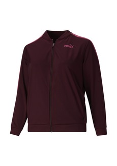 PUMA Women's Plus Size Tricot Zip Front Jacket