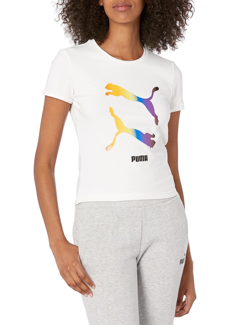 PUMA womens Pride Fitted Tee T Shirt   US