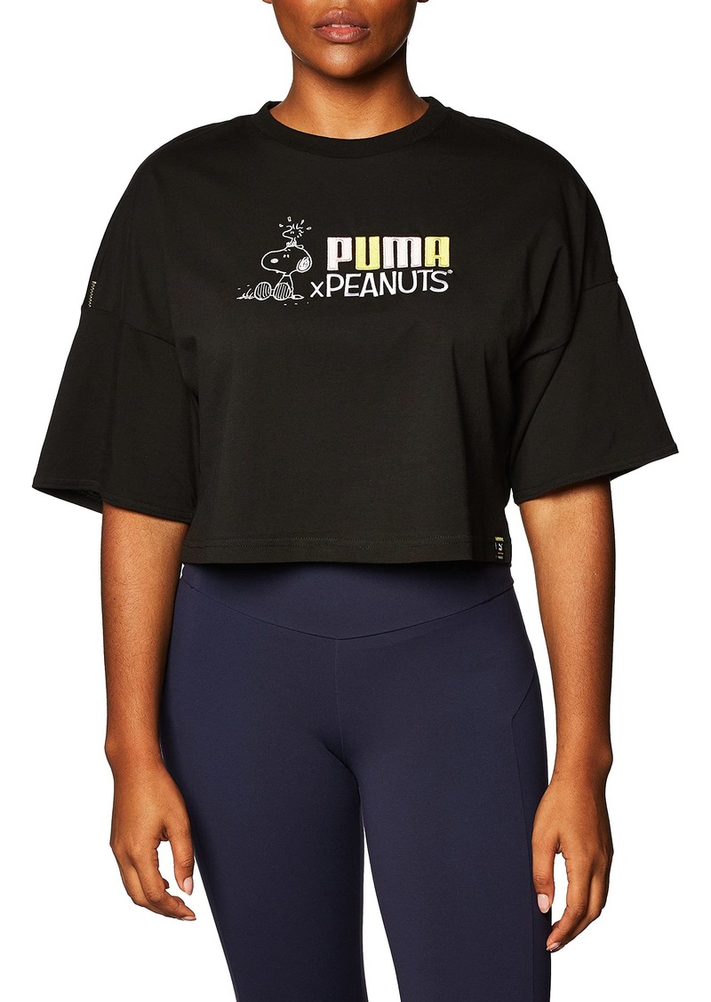 PUMA Women's x Peanuts Tee Black