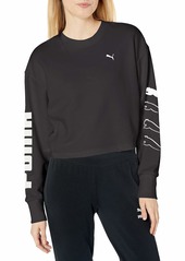 PUMA Women's Relaxed fit Rebel Crewneck Sweatshirt Black XL