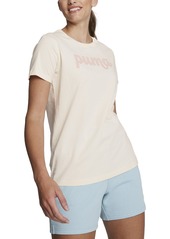 Puma Women's Spirited Logo Crewneck Cotton T-Shirt - Puma Black