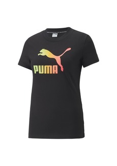 PUMA Women's Summer Squeeze Slim Graphic Tee Black