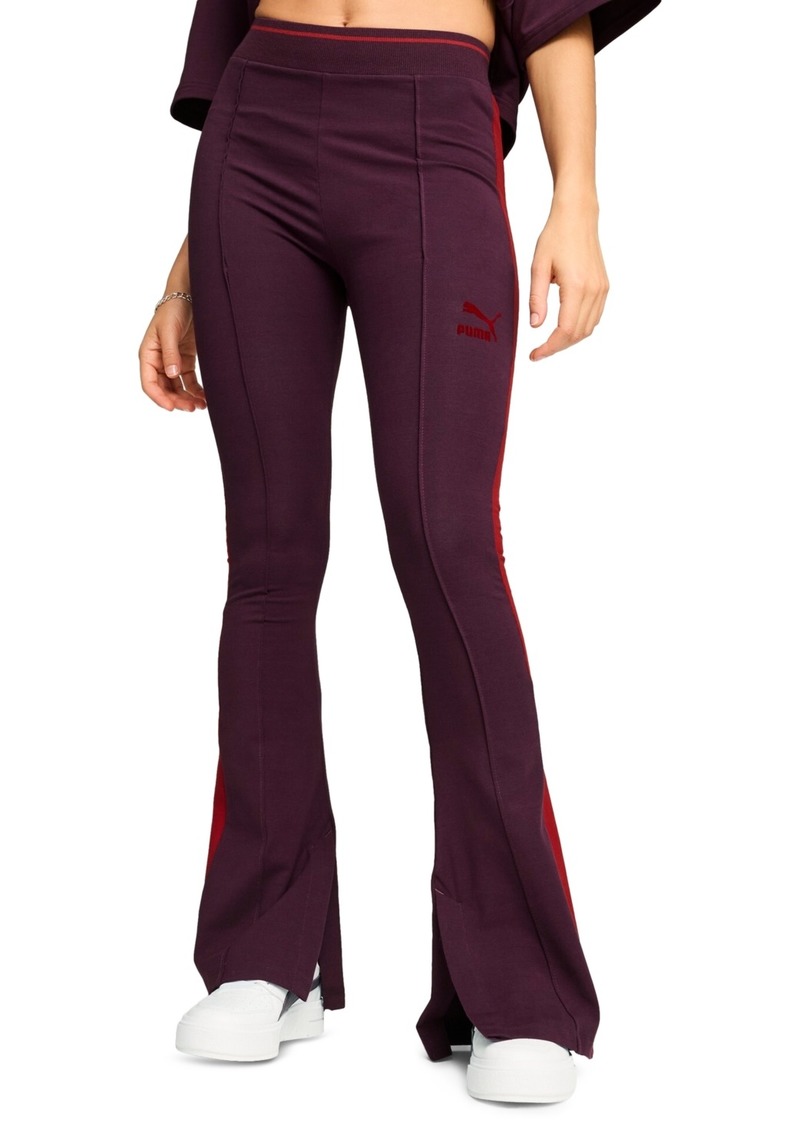 Puma Women's T7 Play Loud Flared Leggings - Midnight Plum