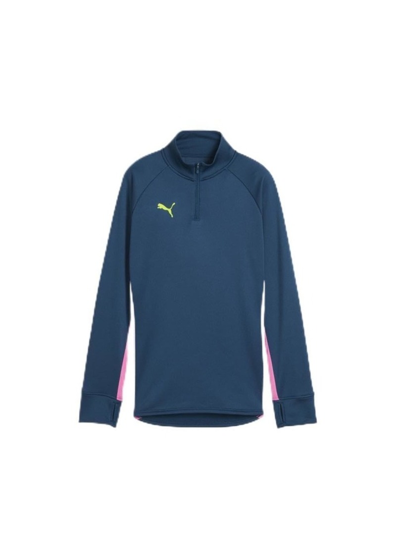 PUMA Women's Training 1/4 Zip Top Ocean Tropic-Electric Lime