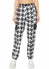 PUMA Women's Trend Woven Pants Black-Houndstooth All Over Print S