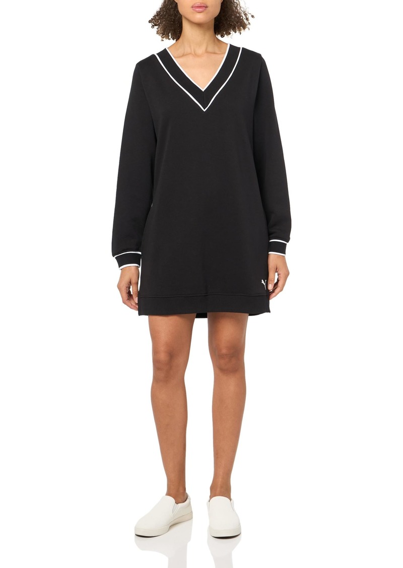 PUMA Women's Vintage Sport Long Sleeve Dress Black