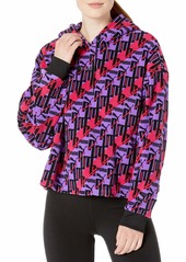 PUMA Women's XTG Fleece Hoody All Over Print Sweater Purple Glimmer-AOP XS