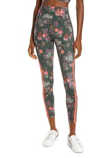 PUMA x Liberty Forever Luxe High Waist Pocket Leggings in Green Gables at Nordstrom